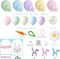 162pcs Easter Balloon Arch Kit - Pastel Balloon Garland with Bunny, Ears, Daisy Foil, Printed Balloons for Baby Shower Party, Spring Birthday, Easter Decorations